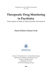 Therapeutic Drug Monitoring in Psychiatry