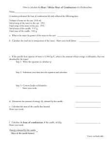 How to calculate the Heat / Molar Heat of Combustion