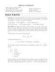 2010 Midterm 1 Solutions - Physics@Brock