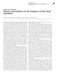 Resource specialisation and the divergence of killer whale