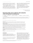 Screening older cancer patients: first evaluation of the G