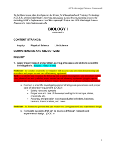 biology i - Center for Technology Outreach