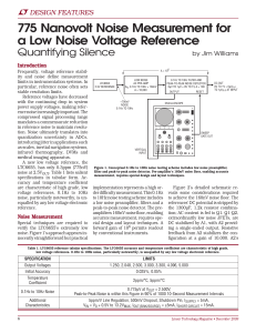 775 Nanovolt Noise Measurement for a Low Noise Voltage Reference