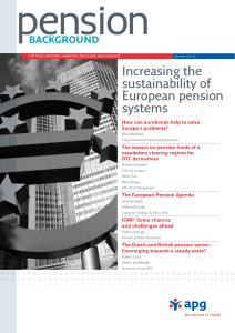 increasing the sustain ability of european pension systems