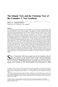The Islamic View and the Christian View of the Crusades: A New
