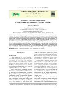 Carbonate Facies and Sedimentation of the Klapanunggal