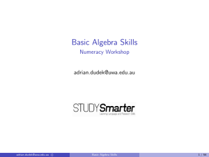 Basic Algebra Skills