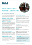 Antibiotics - your role as a pet owner (93 KB PDF)
