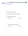 3.3 – Solving Systems of Equations by Elimination 1