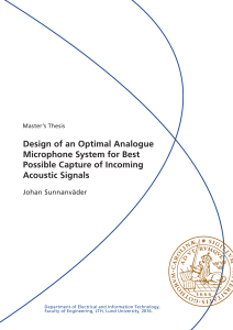 Design of an Optimal Analogue Microphone System for Best