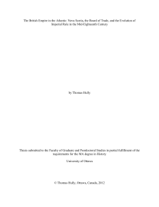 The British Empire in the Atlantic: Nova Scotia, the