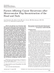 Factors Affecting Cancer Recurrence after Microvascular Flap