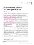 Pharmaceutical Solids— The Amorphous Phase