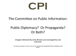 CPI The Committee on Public Information: Public Diplomacy? Or