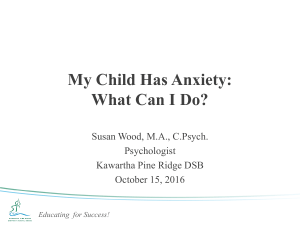 My Child Has Anxiety: What Can I Do?