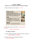 Lesson 5 – Judaism Objective- Be able to discuss the basic beliefs