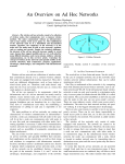 An Overview on Ad Hoc Networks