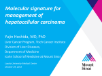 Molecular Signature for Management of Hepatocellular Carcinoma