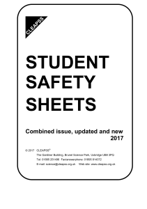 CLEAPSS Student Safety Sheets