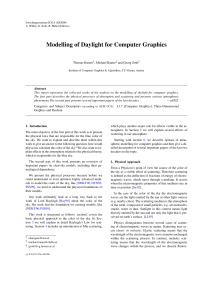 Modelling of Daylight for Computer Graphics