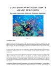 management and conservation of aquatic biodiversity