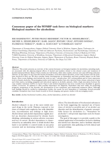 Biological markers for alcoholism