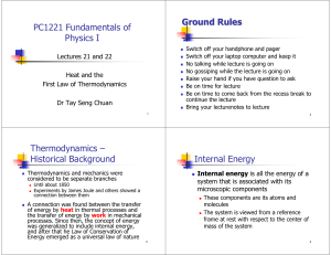 Lectures 21 and 22 - NUS Physics Department