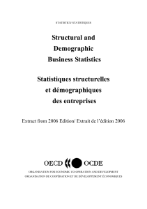 Structural and Demographic Business Statistics Statistiques