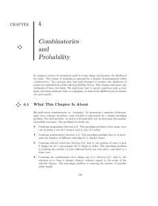 4 Combinatorics and Probability