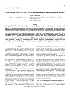 Physiological, behavioral and biochemical adaptations of intertidal