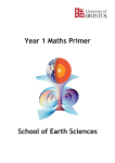Maths Primer - School of Earth Sciences