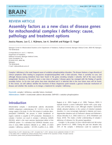 Assembly factors as a new class of disease