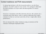 Contact resistance and TLM measurements