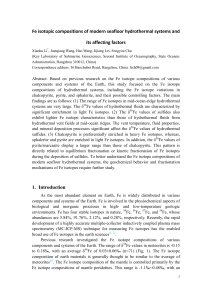 Fe isotopic compositions of modern seafloor hydrothermal