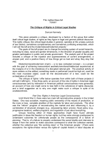 rightscritique.full 7/25/01 The Critique of Rights in Critical