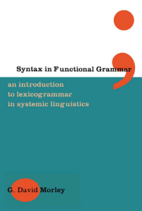 Syntax in Functional Grammar: An Introduction to