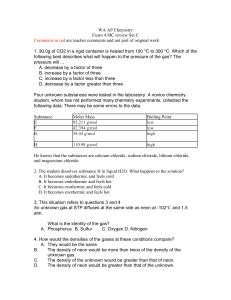 WA AP Chem gas law IMF MC Set C