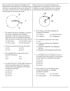 Circular Review with Ans - Physics 12