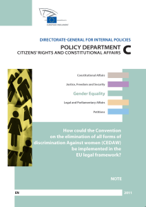 How could the Convention CEDAW B IMPLEMENTED IN EU