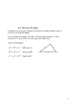 6.2 The Law of Cosines