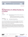 Multiplication of a Whole Number by a Fraction