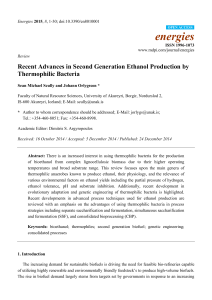 Recent Advances in Second Generation Ethanol Production by