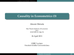 Causality in Econometrics (3)