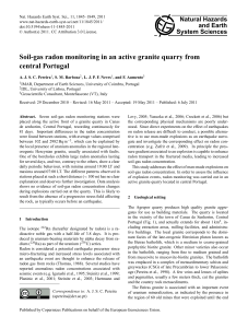 Soil-gas radon monitoring in an active granite quarry from