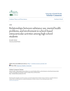 Relationships between substance use, mental health problems, and