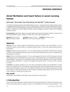 Atrial fibrillation and heart failure in seven nursing