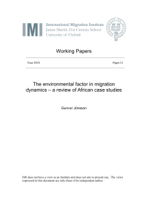 The environmental factor in migration dynamics
