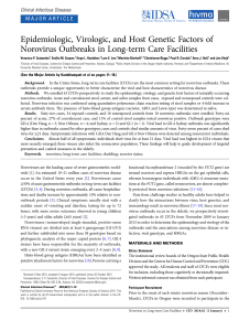 Epidemiologic, Virologic, and Host Genetic Factors of Norovirus