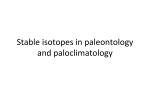 Stable isotopes in paleontology and paloclimatology