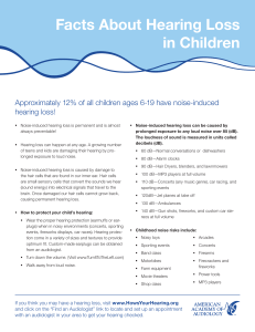 Facts About Hearing Loss in Children